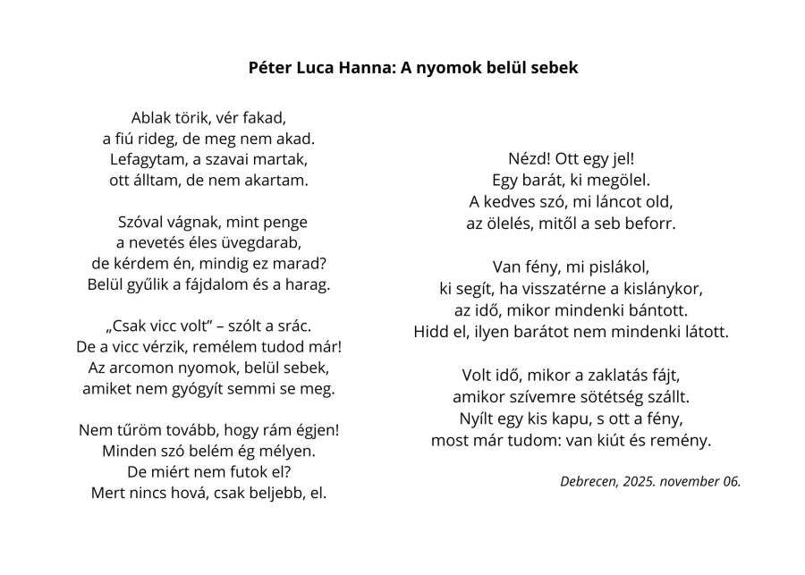 Péter Luca Hanna - A nyomok belül sebek