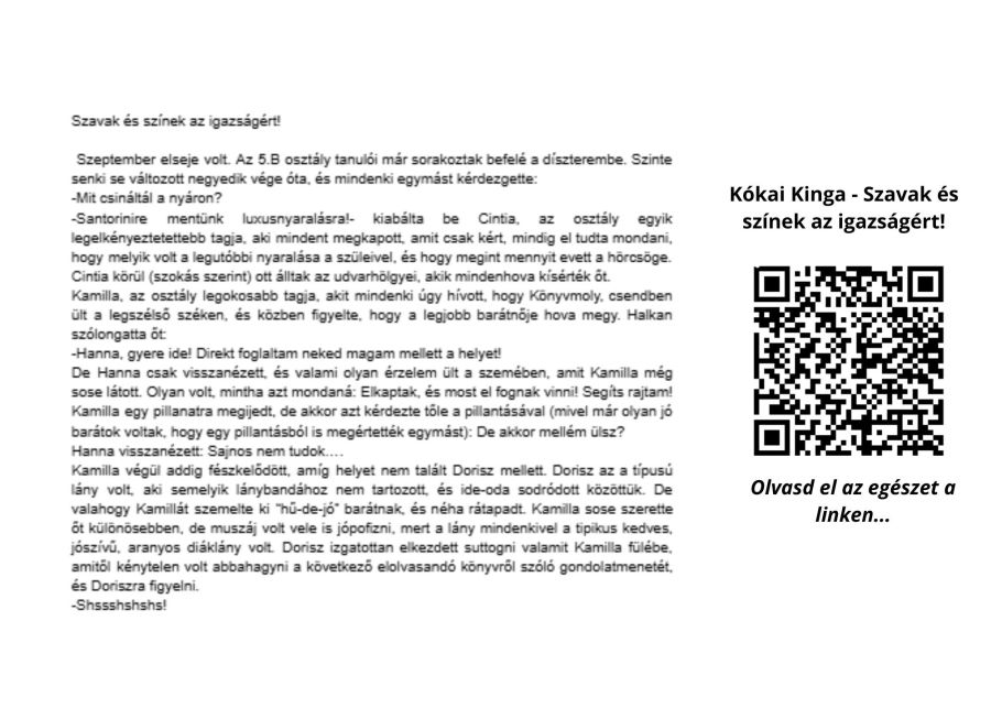 Kókai Kinga - Szavak és színek az igazságért!
