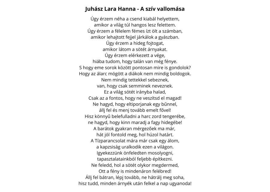 Juhász Lara Hanna - A szív vallomása