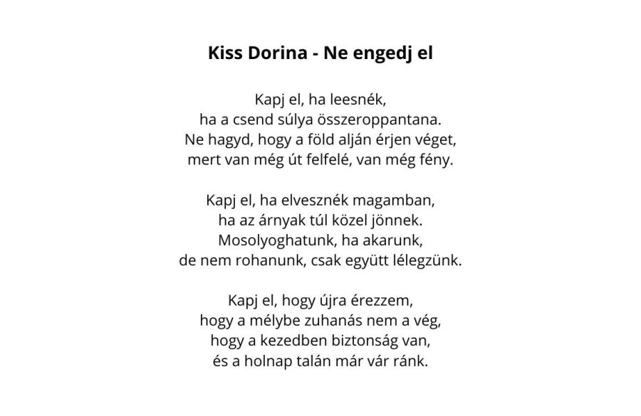 Kiss Dorina - Ne engedj el