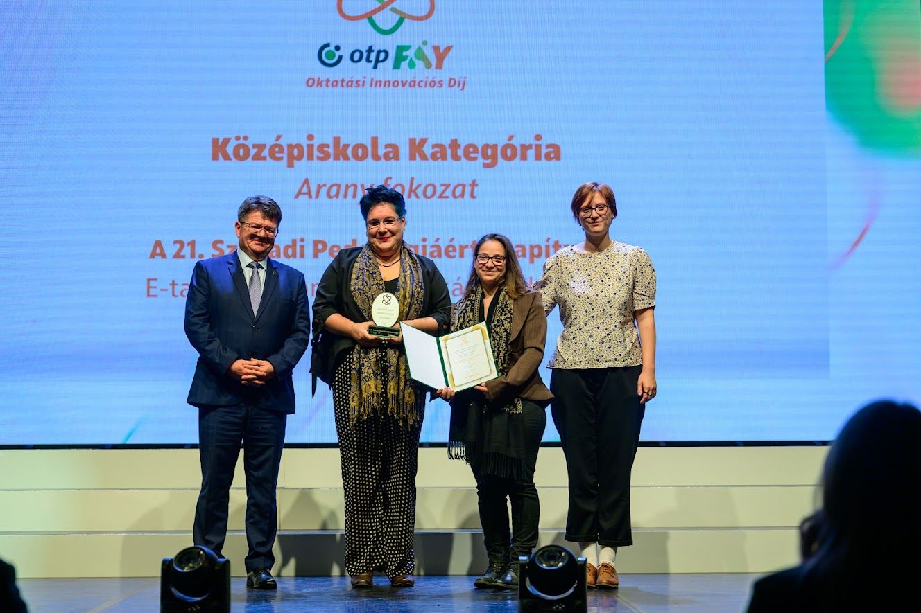 Az E-tanoda elnyerte az OTP Fáy Oktatási Innovációs Díj arany fokozatát